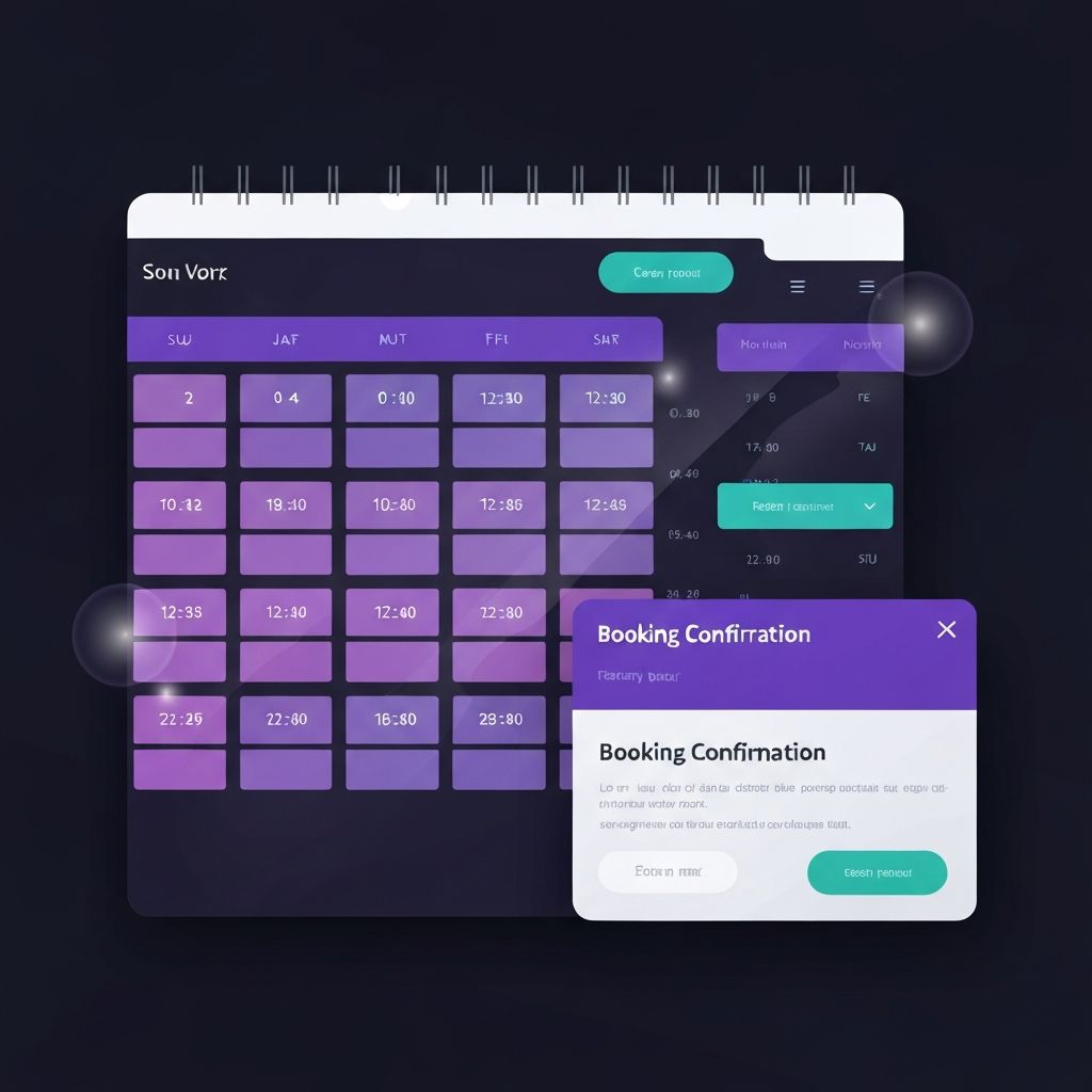 Calendar booking interface