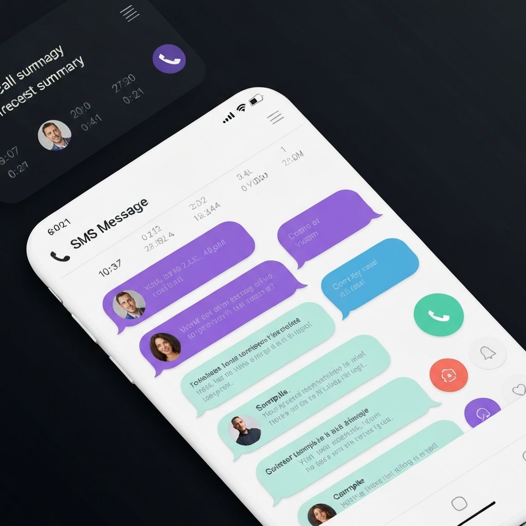 SMS summary interface